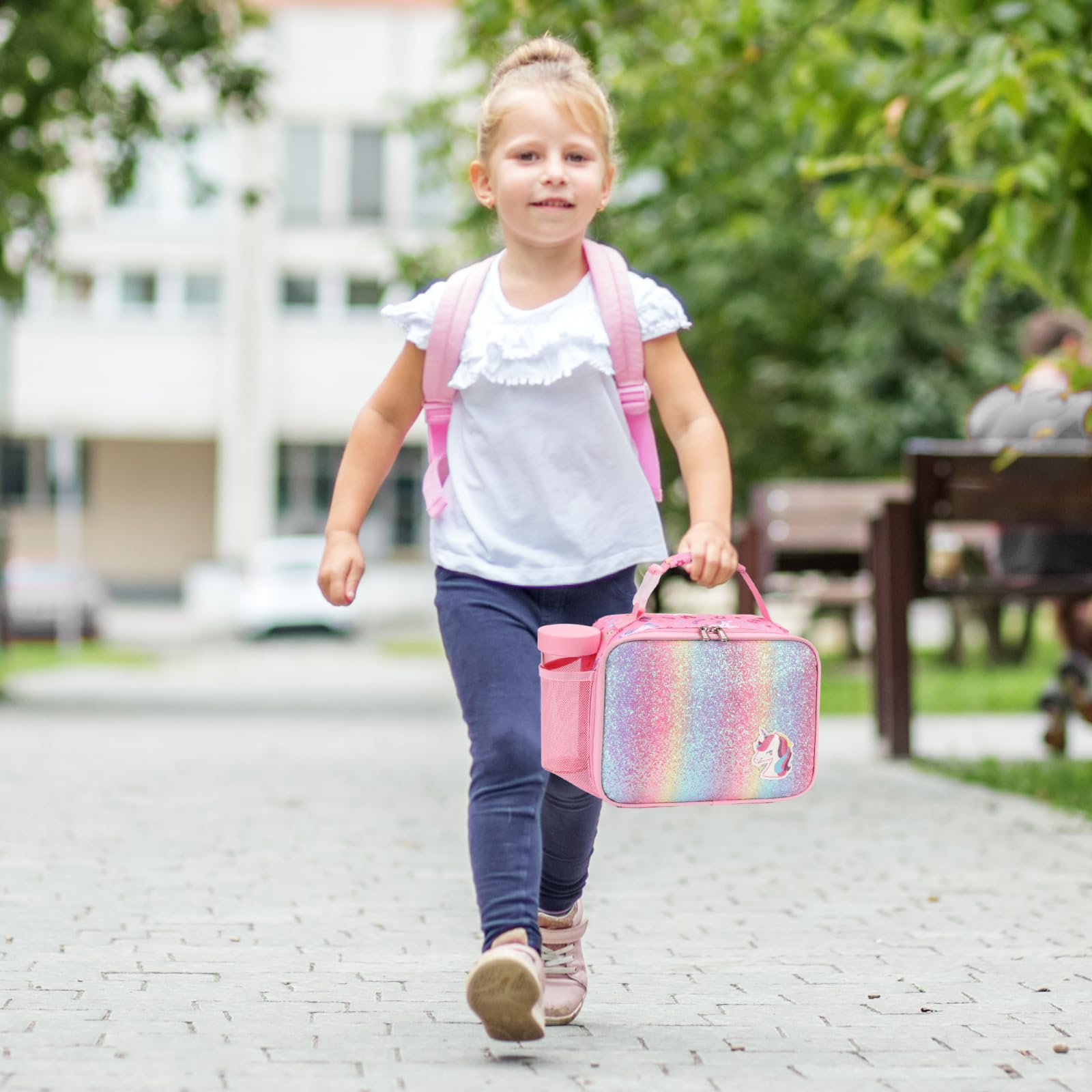 Kids Lunch Bag Kids Unicorn Insulated Lunch Box Bag With Bottle