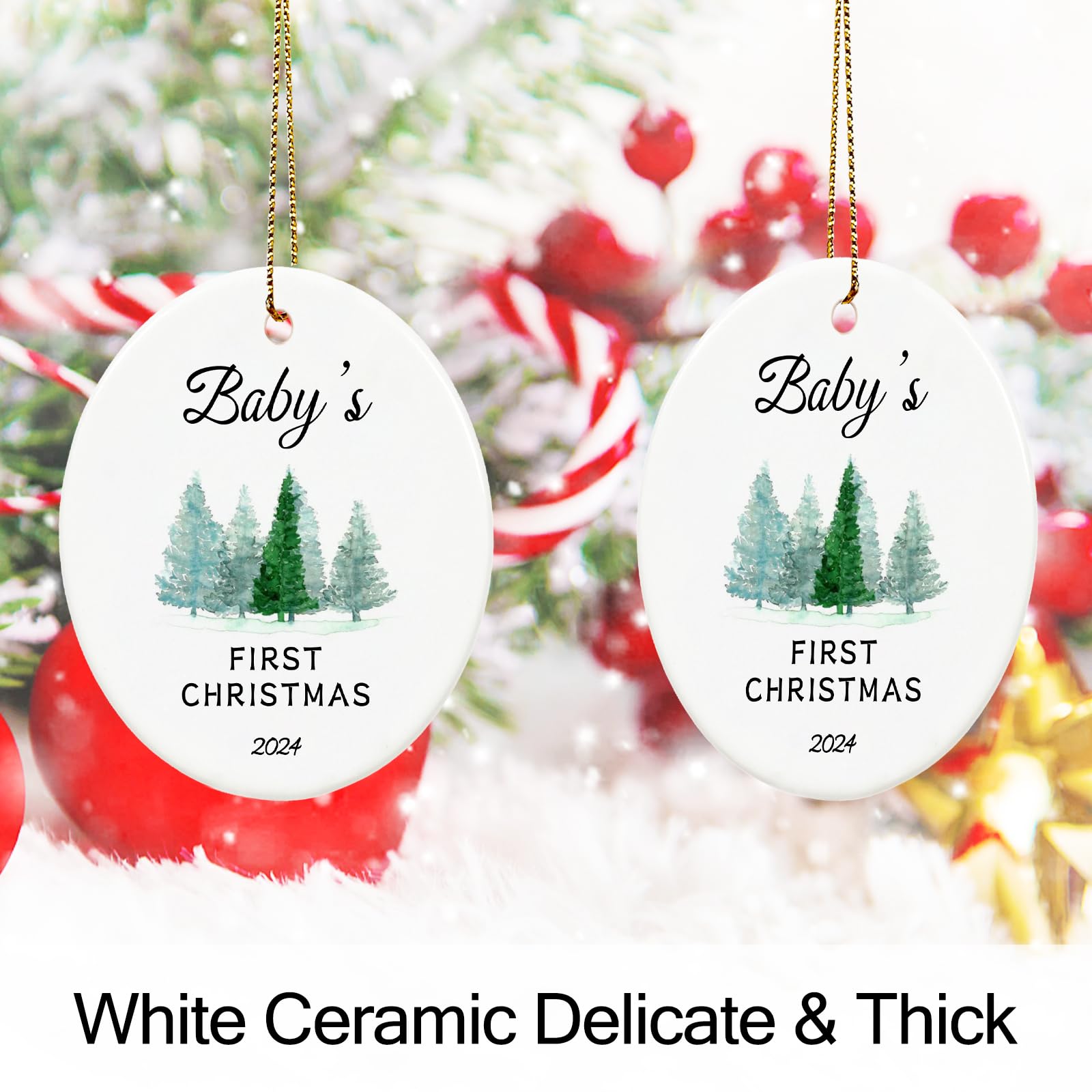 Amazon.co.jp: ファーストクリスマスベビーオーナメント2024、Babys