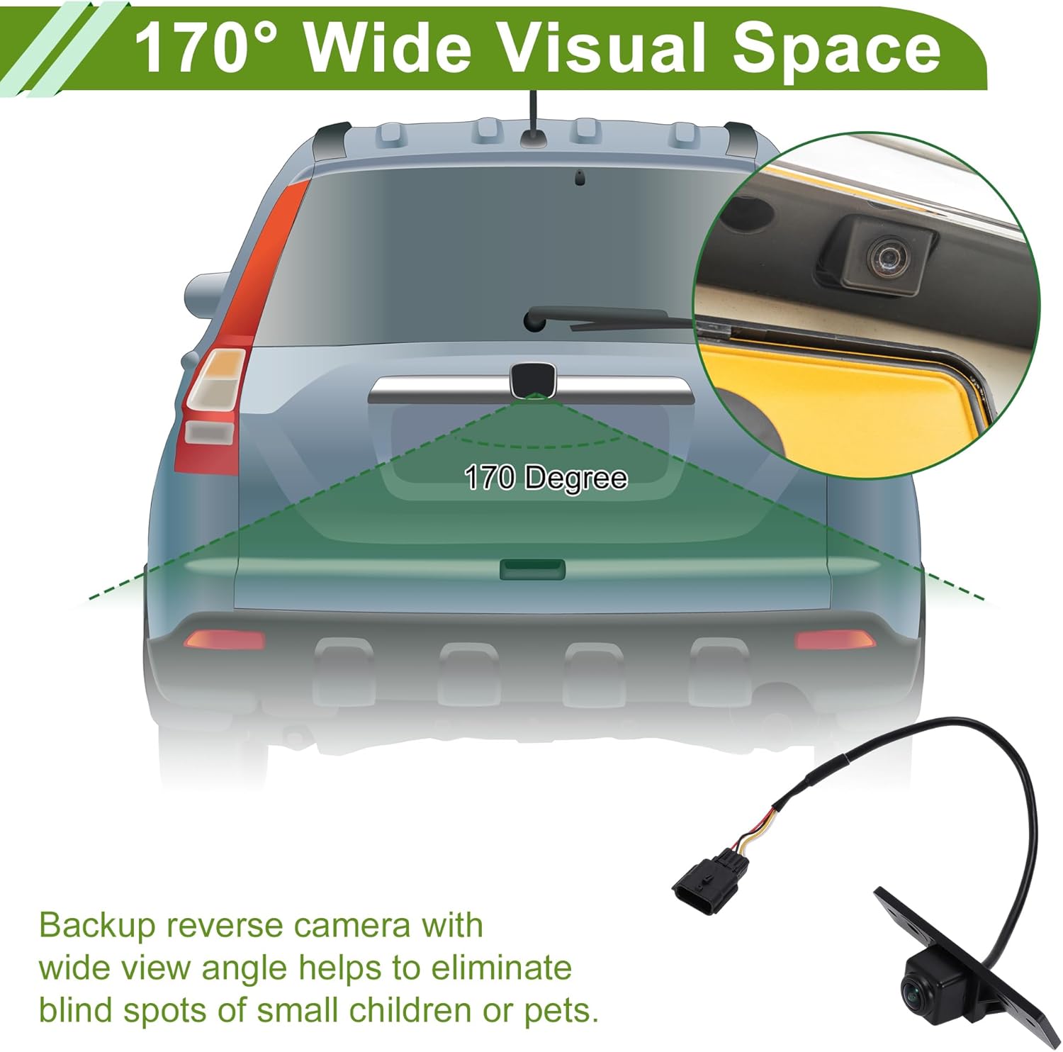 Car Park Assist Camera Rear View Backup Reverse Camera for Nissan Titan 2017-2024 No.28442-EZ01A/28442-EZ00A/28442EZ00A/28442EZ01A/592-189