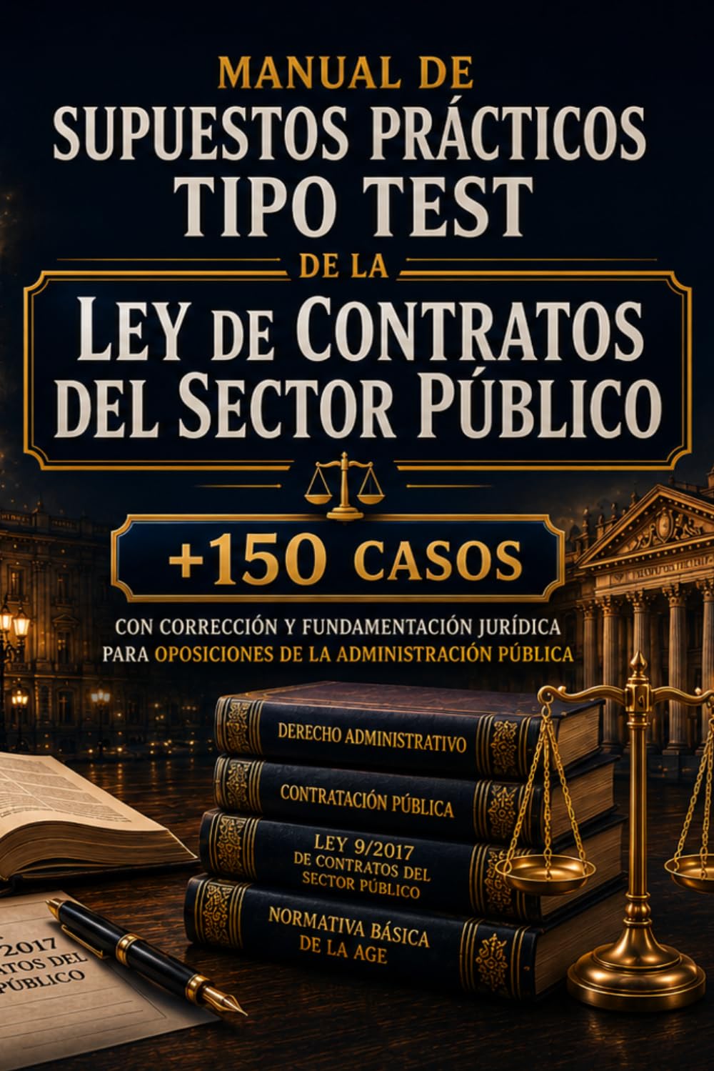 Manual de Supuestos Prácticos Tipo Test de la Ley de Contratos del Sector Público: +150 casos con corrección y fundamentación jurídica para oposiciones de la Administración Pública