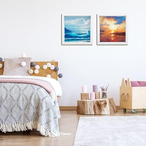 Miniatura 6 de Paquete de 4 marcos de caja de sombra para fotos de 8 x 8 pulgadas, marcos 3D, cajas de sombra cuadradas de acrílico, cajas de exhibición con cinta