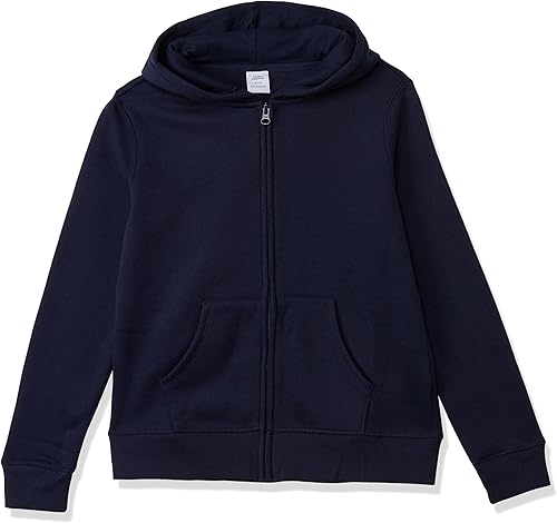 Tienda Essentials Sudadera con capucha y cremallera de forro polar para niñas y niños pequeños