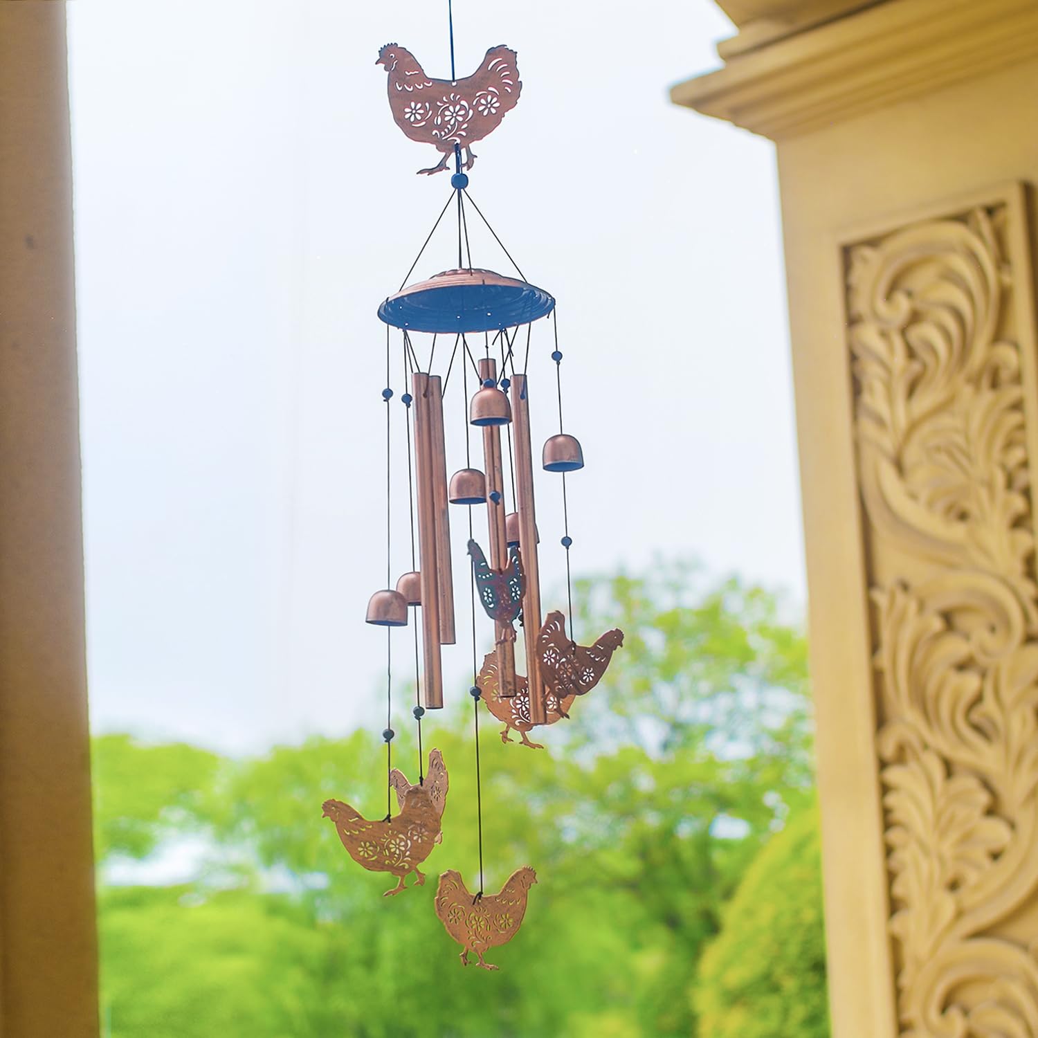 Chicken Wind Chimes for Outside,Chicken Gifts for Women/Men/Sympathy/Memorial Gifts/Birthday Festival Metal windchimes Outdoors/Indoors,Patio,Garden Decor,Home,Yard