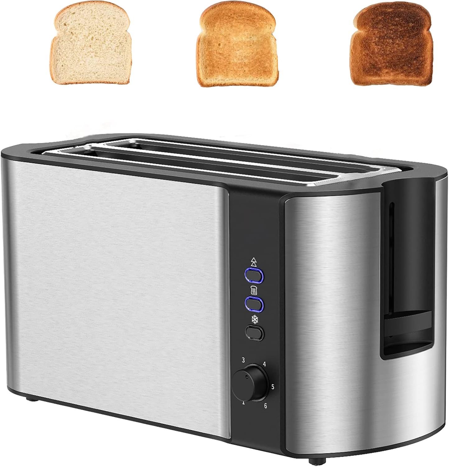 Toaster 4 Slice, 2 Long Slot Toaster with ExtraWide
