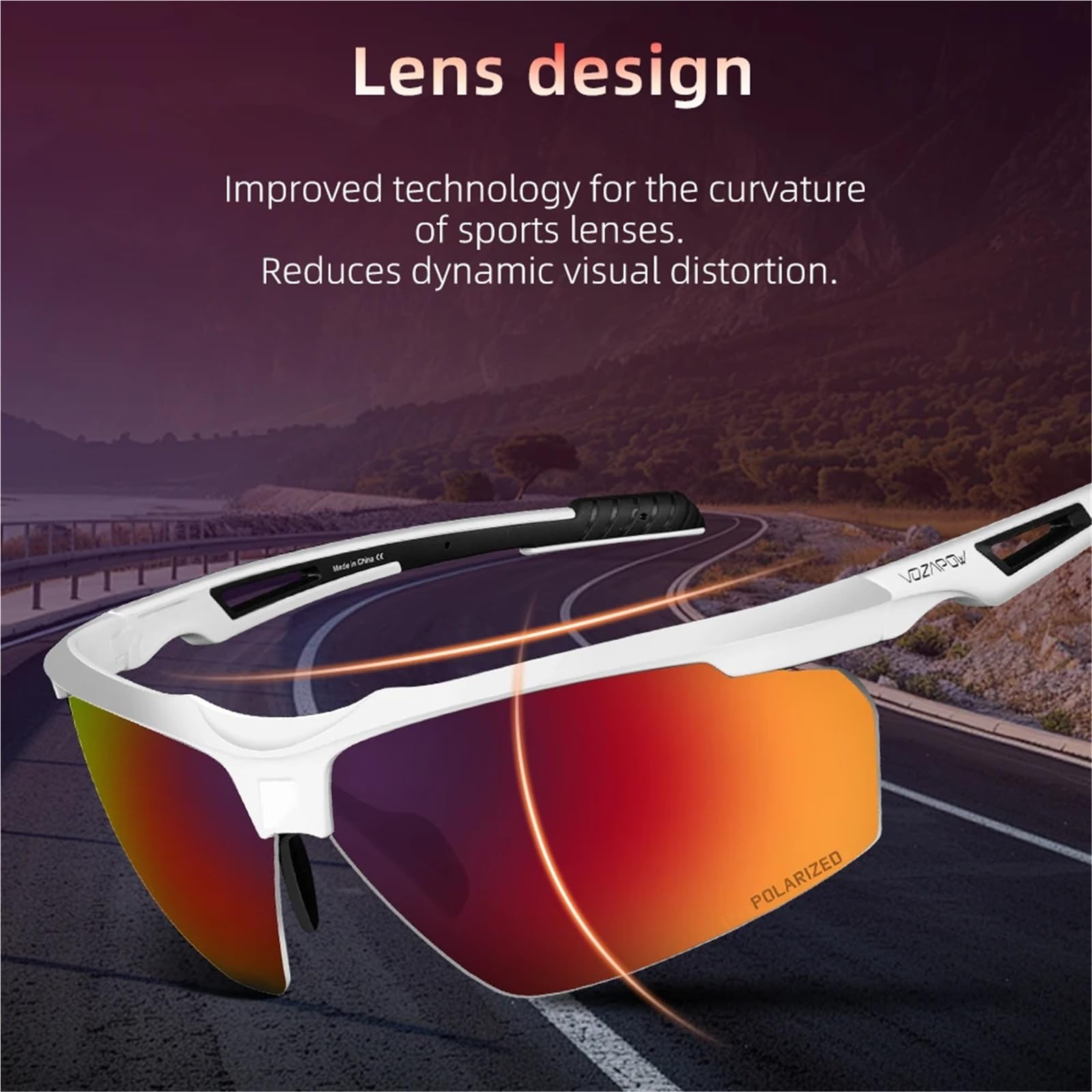 Gafas de ciclismo, gafas sol for correr, protección UV400 for pesca, conducción, senderismo, deportivas Apto para uso en exteriores