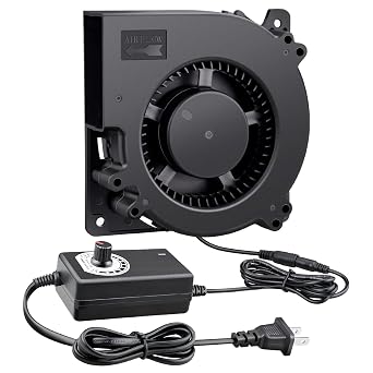 120mm x 32mm Centrifugal Blower Fan Big Airflow 12V with AC 110v 220v Variable Speed Controller for Inflatable Replacement,DIY Receiver Modem Cooling Ventilation Exhaust Projects