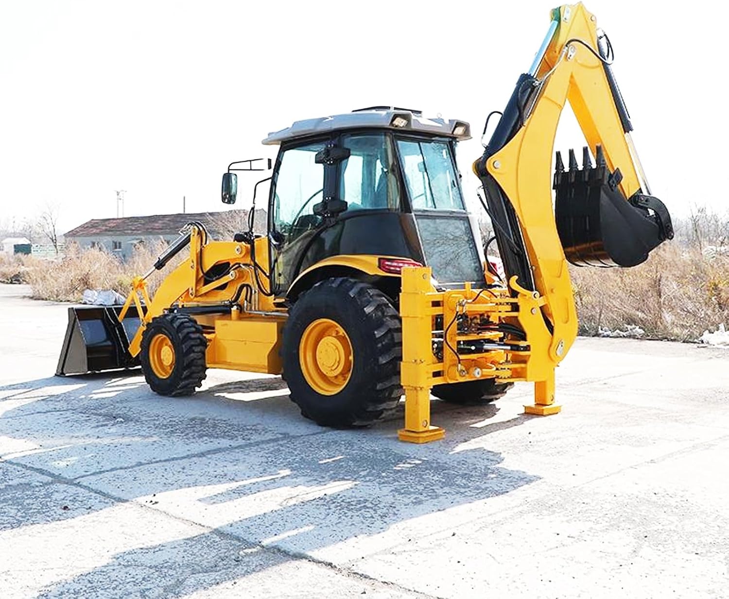 Loading Backhoe Amazon.com: 4WD Backhoe Loader with Front and Rear Bucket for ...