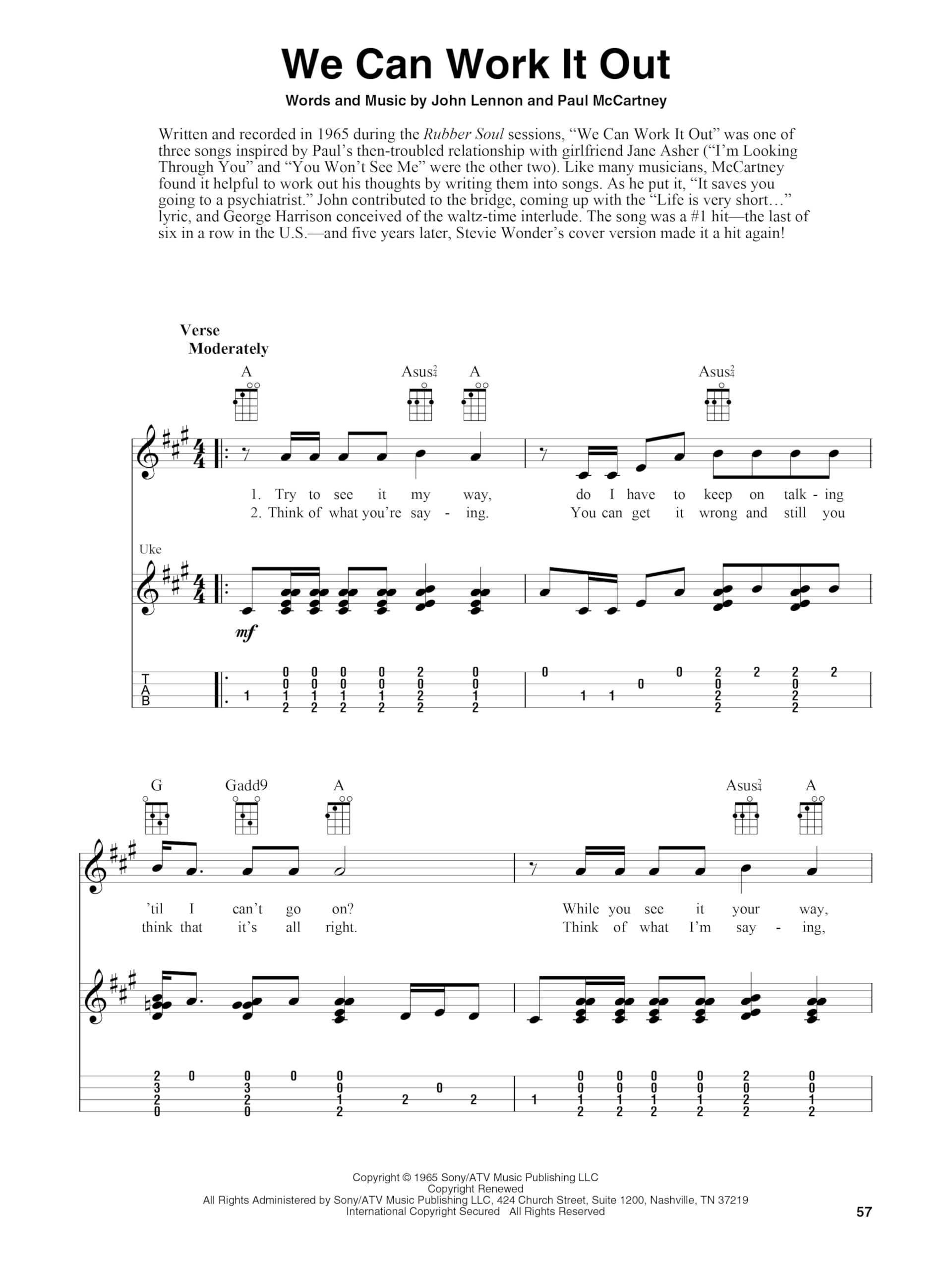 The Beatles for Fingerstyle Ukulele