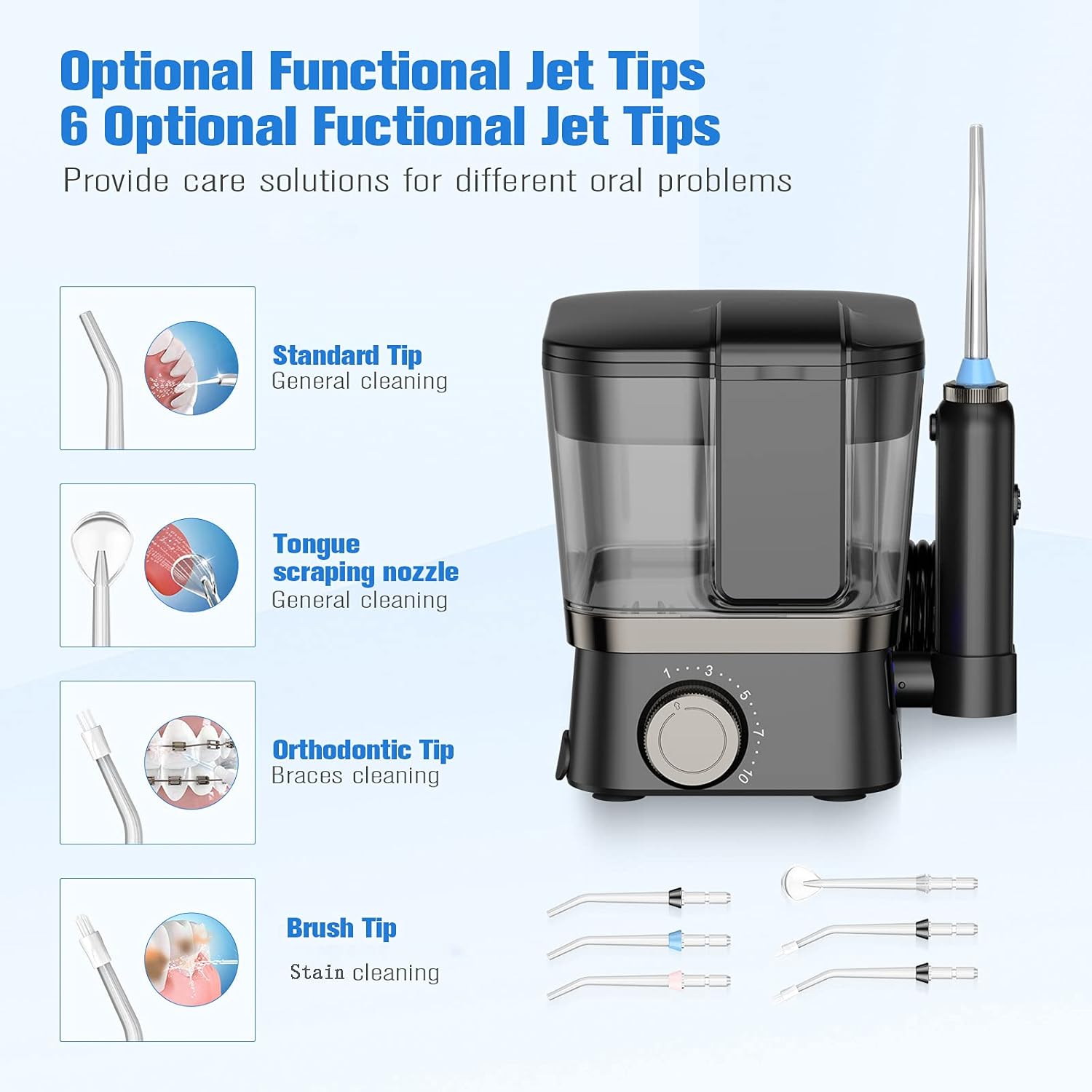 Water Flossers for Teeth 3 Modes, 600ml Water Flossing Teeth Cleaner with 10 Pressure Levels, 2500mAh Rechargeable Battery, 6 Jet Tips, LED Display, Professional Dental Oral Irrigator for Family : Beauty & Personal Care