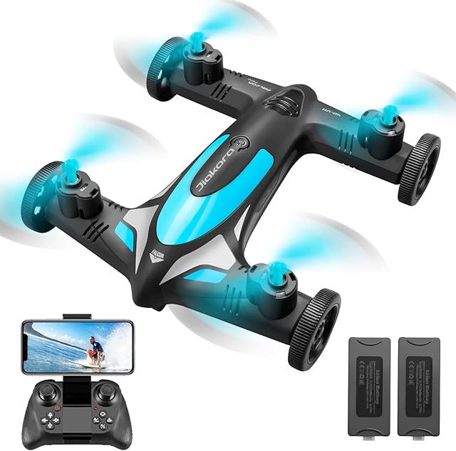 Jiakora V11 Mini Drone with 1080P HD FPV Camera for Kids,Remote Control Drone with Land Mode or Fly Mode, 2 Batteries Longer Flight Time, App Control, Altitude Hold,3D Flips, Gift Toy for Boys Girls