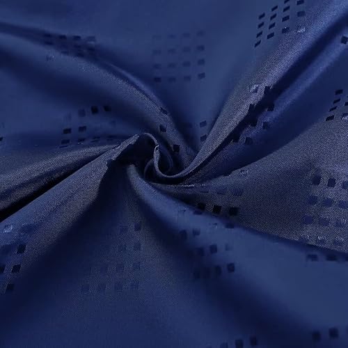 Miniatura 7 de SpaceDresser Cortina de ducha de tela jacquard, forro de cortina de ducha, cortina de baño de calidad de hotel con ojales, 72 x 72 pulgadas de