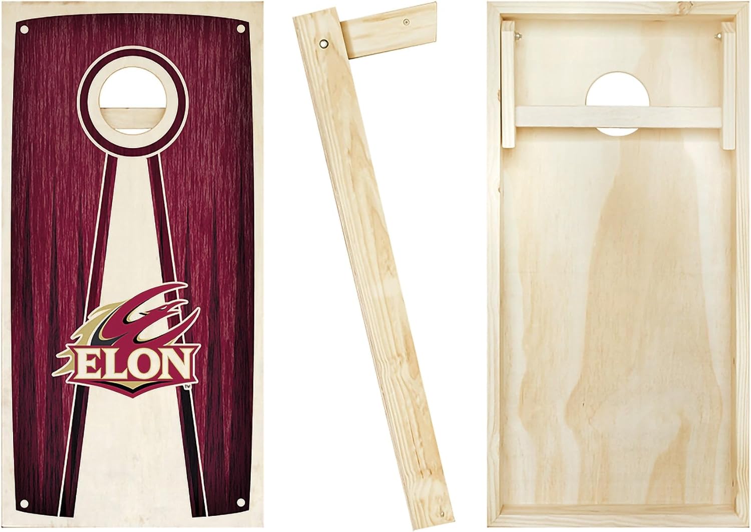 Elon Stained Pyramid Cornhole Set - Include Case + Edge Lights
