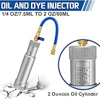 Vista 3 de Kit de Inyector de Aceite y Tinte de AC Boltigen, Herramientas de Inyección de Aceite y Tinte de A/C con Acoplados Rápidos Ajustables R134a R1234YF