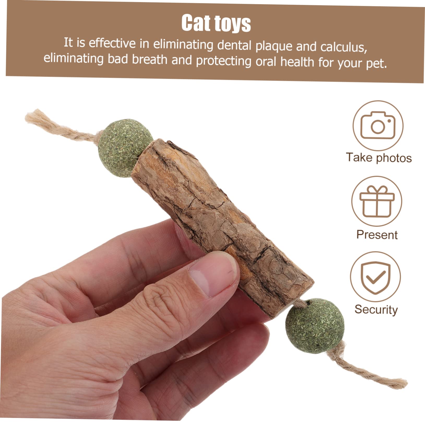 Jouets pour Chats, Lot de 10 bâtonnets à mâcher for Le Nettoyage des molaires Chats, Balle Interactive for la Dentition