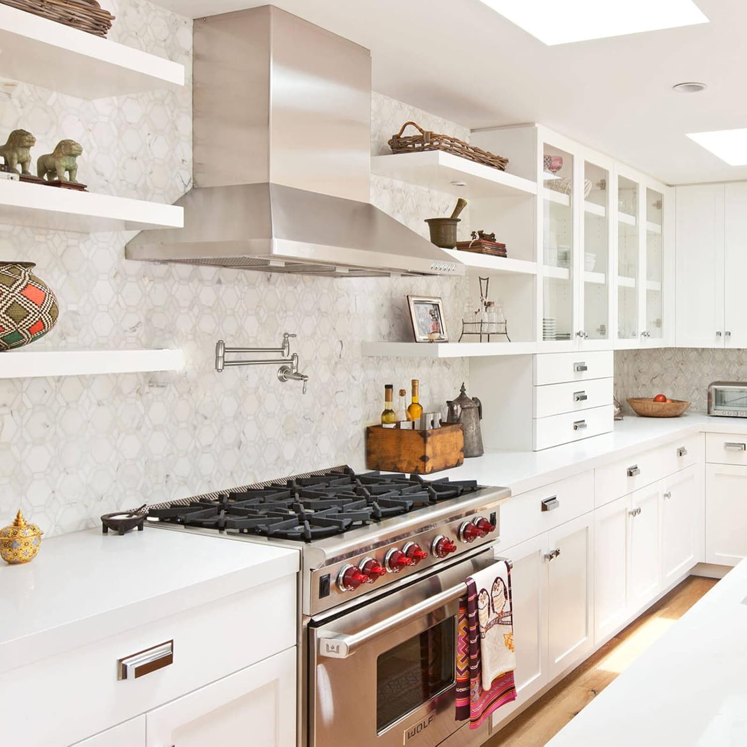 Akicon Pot Filler Kitchen Faucet Wall-Mounted (Brushed Nickel)