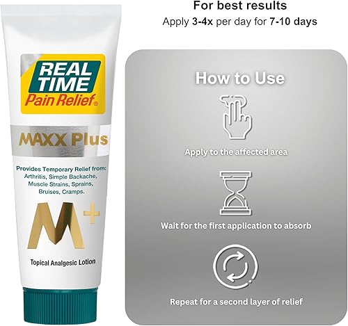 Miniatura 5 de Real Time Pain Relief MAXX Plus - Tubo de 4 onzas  Fórmula intensiva con 19 ingredientes naturales incluyendo aceite de cáñamo  Alivio de acción