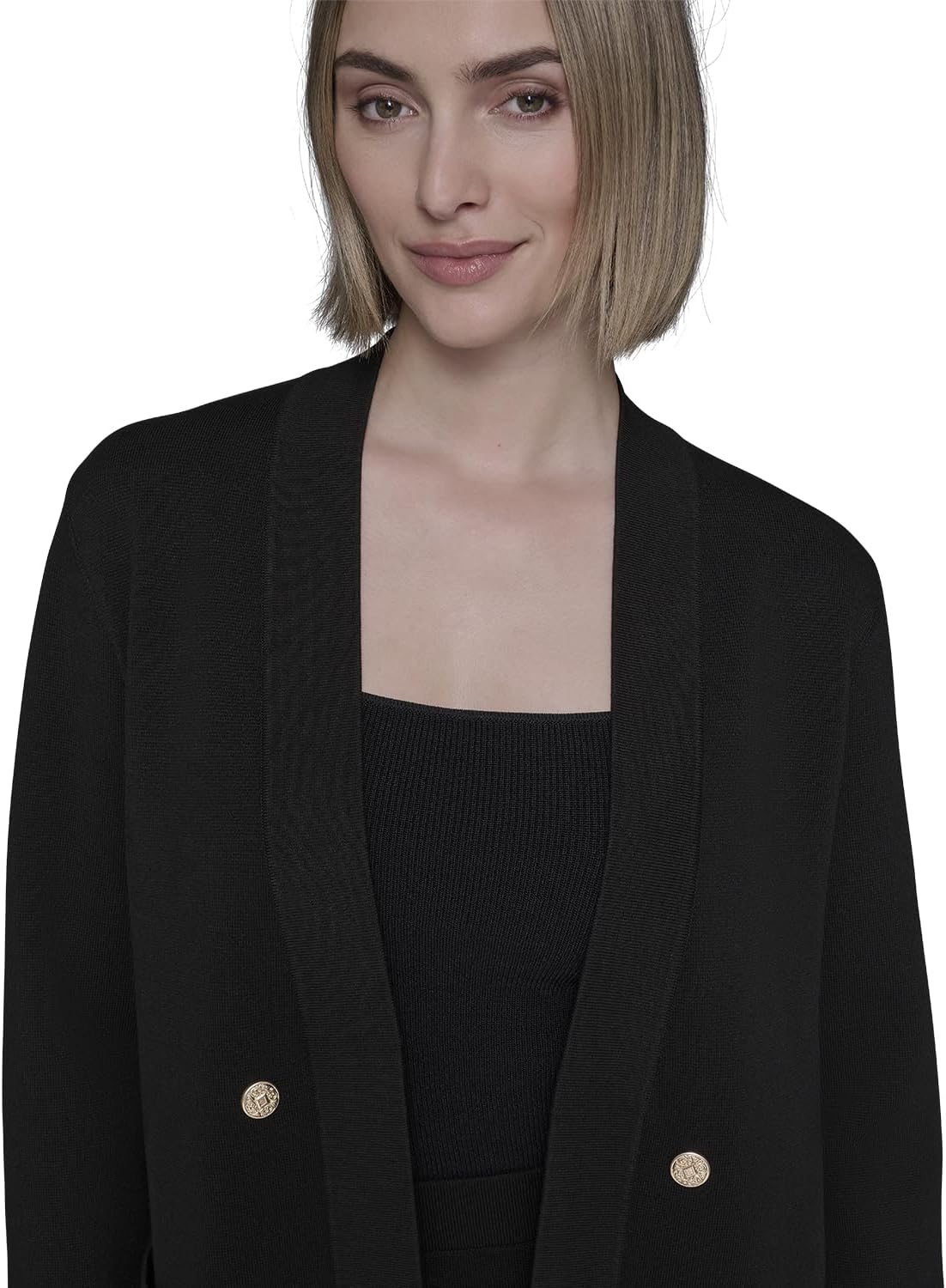 Karl Lagerfeld Womens Long Sleeve Sweater Pockets Essential Cardigan - Image 2