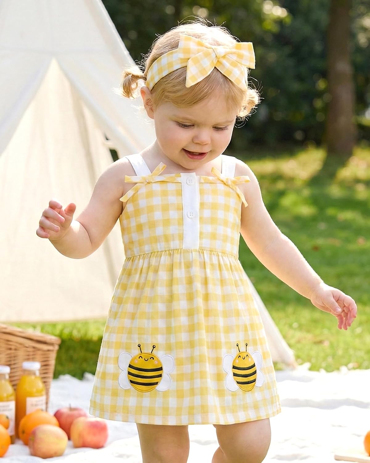 Kucnuzki Baby Girl Clothes Toddler Clothes for Girl Plaid Sleeveless Dress Summer Casual Dresses Cute Kids Clothes image 2