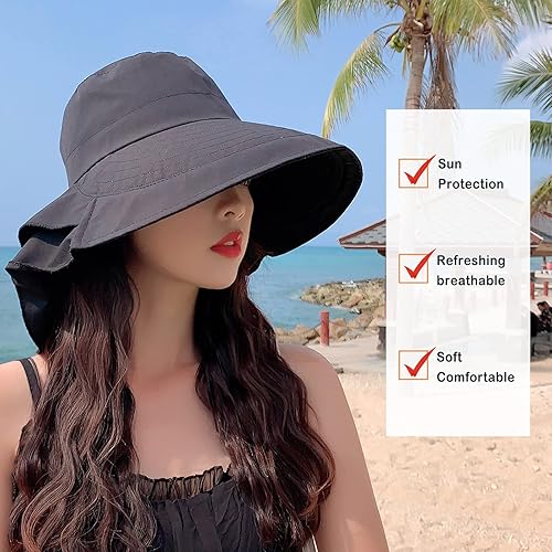 Miniatura 8 de ANOTHER CHOICE Sombreros de sol para hombre, malla impermeable, ala ancha, protección UV, cubo de pesca, bonnie, senderismo, playa, sombrero al aire