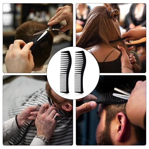 Miniatura 7 de 2 peines para el cabello, peine de plástico para peinado, peine de doble cabeza, peine grande de dientes anchos y finos para mujeres y hombres,