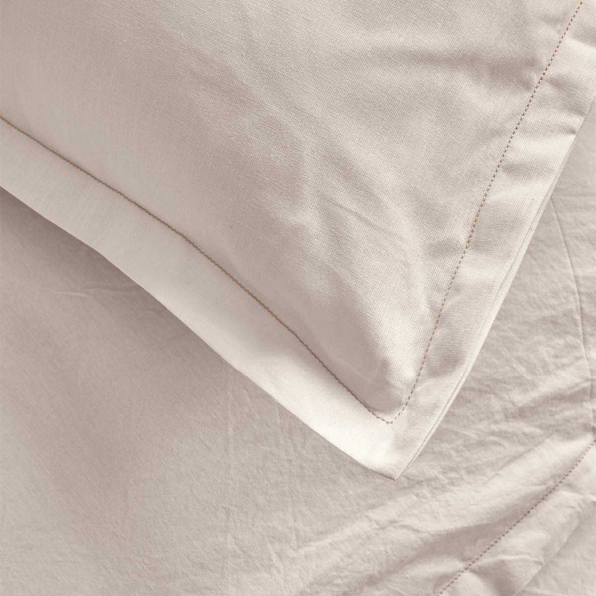Essix Cotton Duvet Cover, Very Soft, Cream, 240 x 220 cm, Beige, 240x220 cm - Image 3