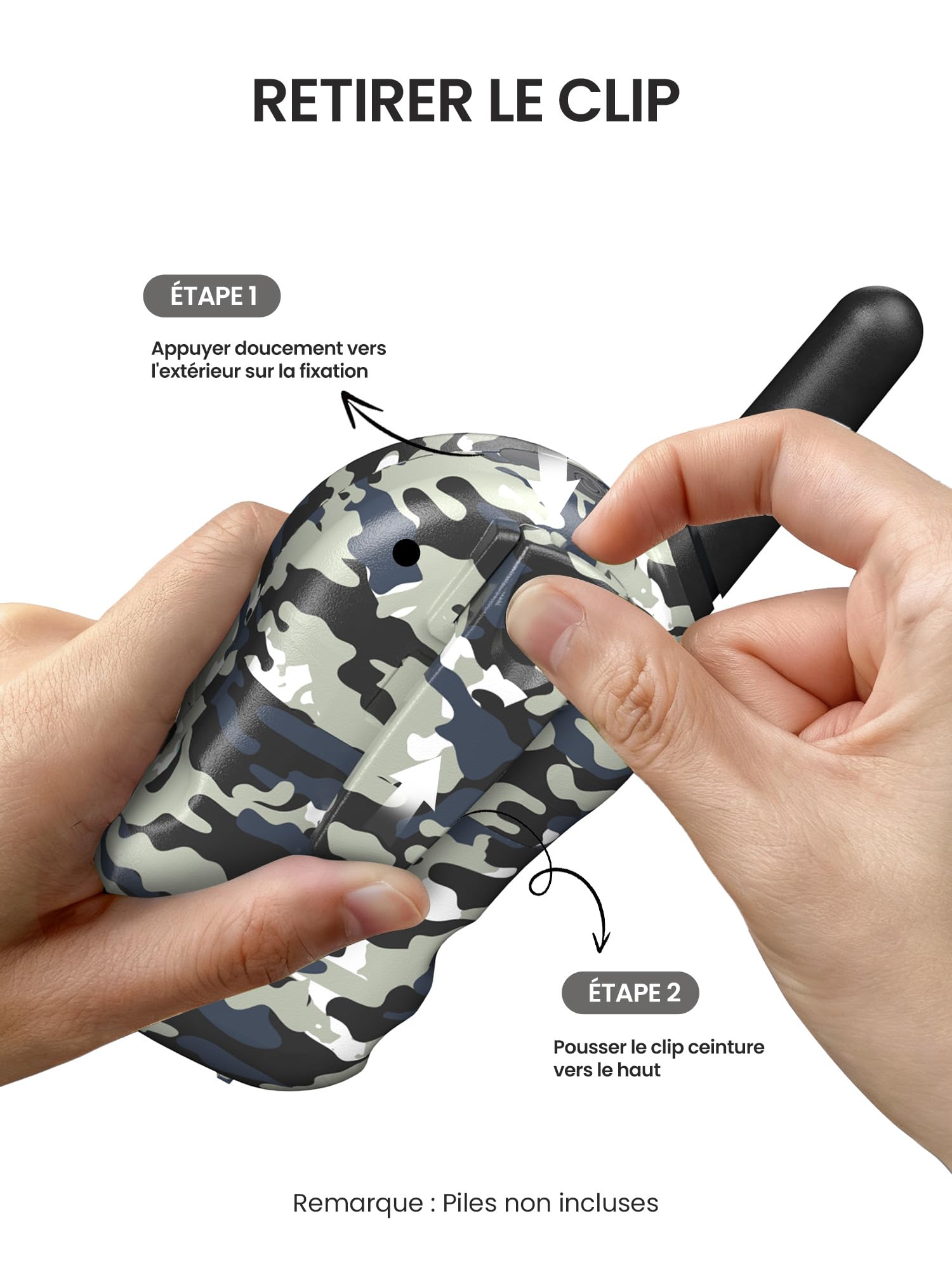FOREDOM Talkie Walkie Enfants, Talkie-Walkie Longue Portée pour Garçons & Filles de 3-12 Ans, Cadeaux Aventure Plein Air, Lot de 2