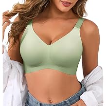 SHIJIALI Jelly Wireless Bras for Women Gradient Push Up Seamless T-Shirt Bra No Underwire Full Coverage Supportive Bralette