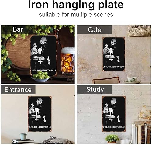 Miniatura 4 de Cartel de metal con texto en inglés "Until the Light Takes Us" (Until the Light Takes Us) de la película, cartel retro de 8 x 12 pulgadas