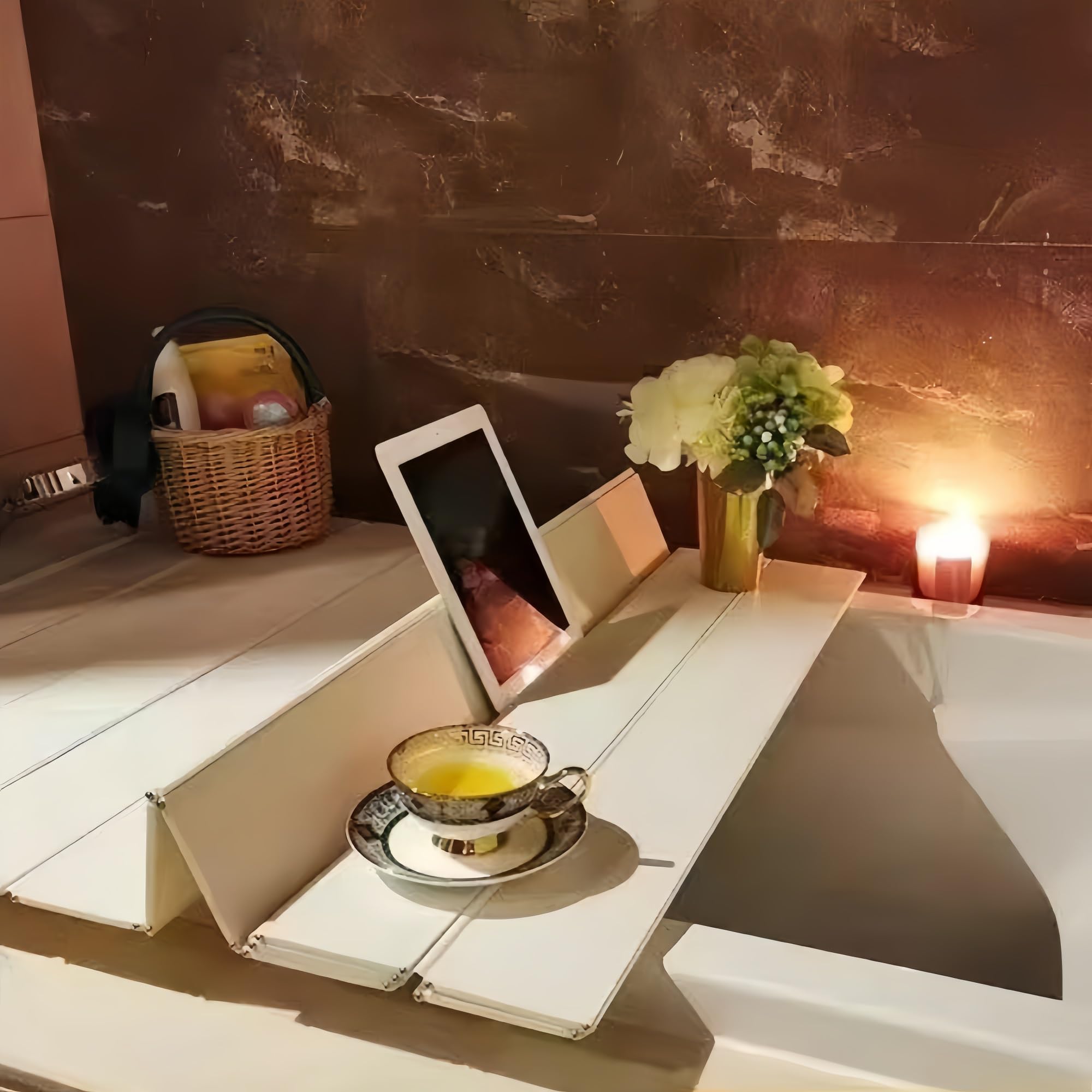 Cubierta de bañera Ilat para spa en casa, ideal para apoyar libros y mantener el calor del agua