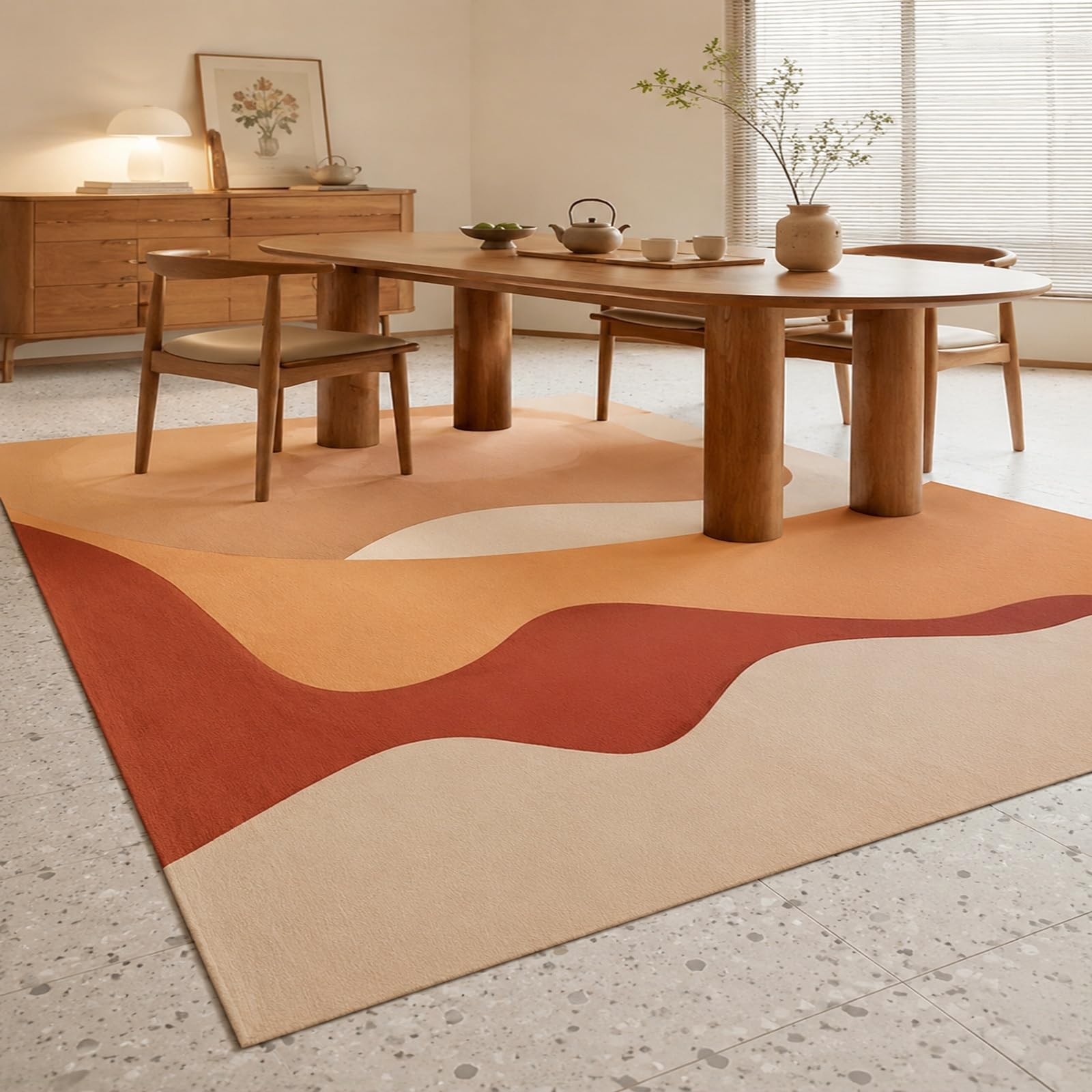 Tappeti di zona, 110 x 180 cm, Astratto Moderno Rosa Tortora Marrone Beige, Tappeto Moderno Pelo Corto Cucina Antiscivolo Lavabile Corridoio Entrata Bagno,