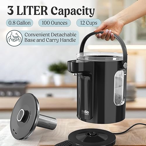Miniatura 4 de NELO Dispensador instantáneo de agua caliente – Hervidor eléctrico de 3 L, caldera de agua caliente con control digital de temperatura, 13