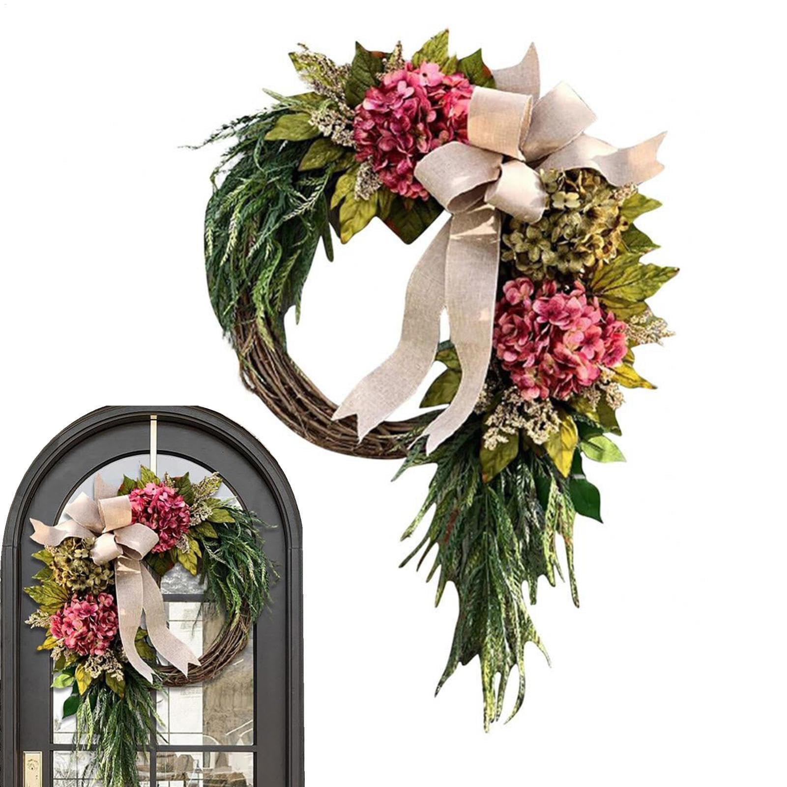 Couronne de porte d'entrée chic 40cm pour décoration murale de maison