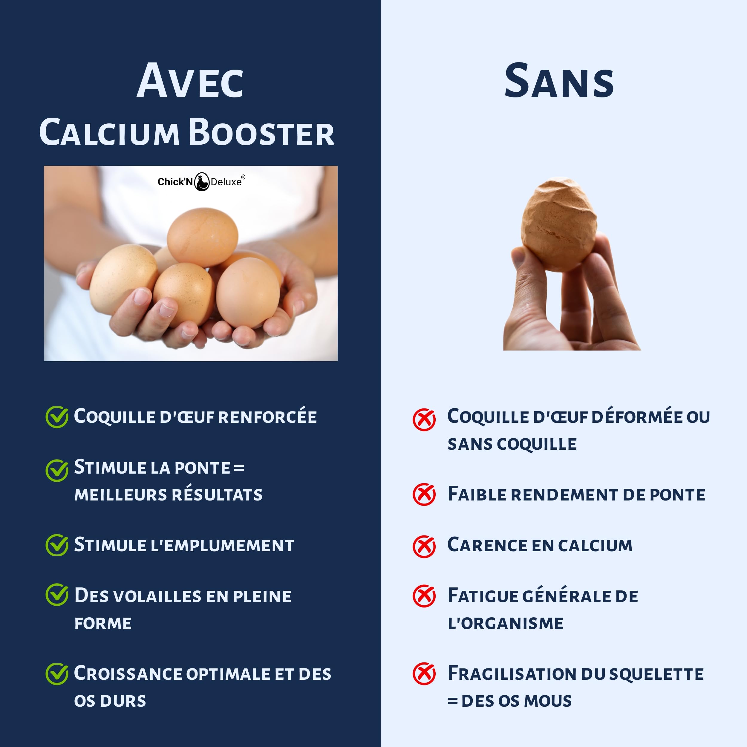 Chick'N Deluxe Calcium Booster 4Kg Coquilles Huîtres Poules Pondeuses