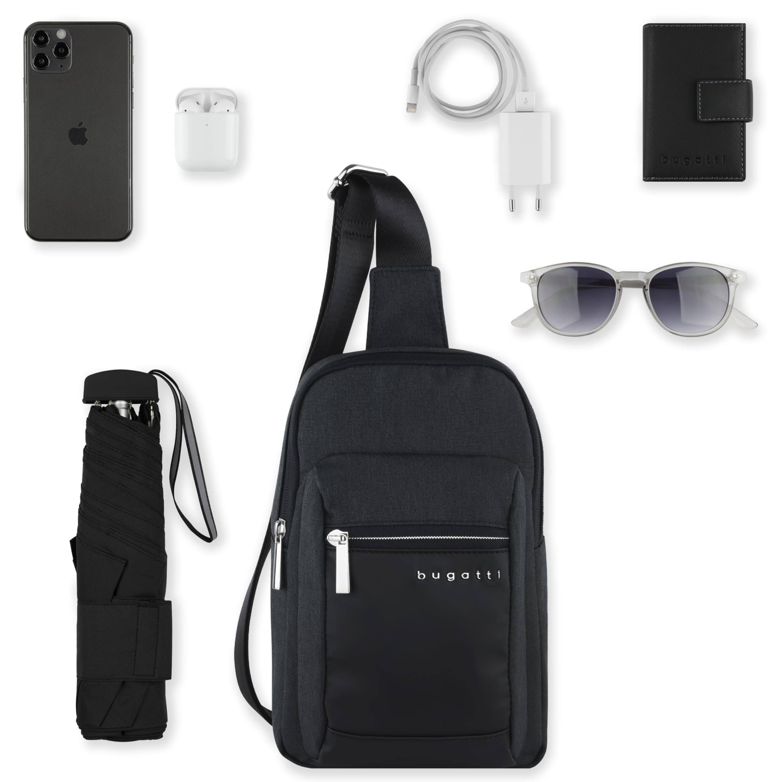 bugatti Sera – Stylische Crossbody-Umhängetasche & Sling Bag/Brusttasche/Rucksack für Herren, leicht & praktisch