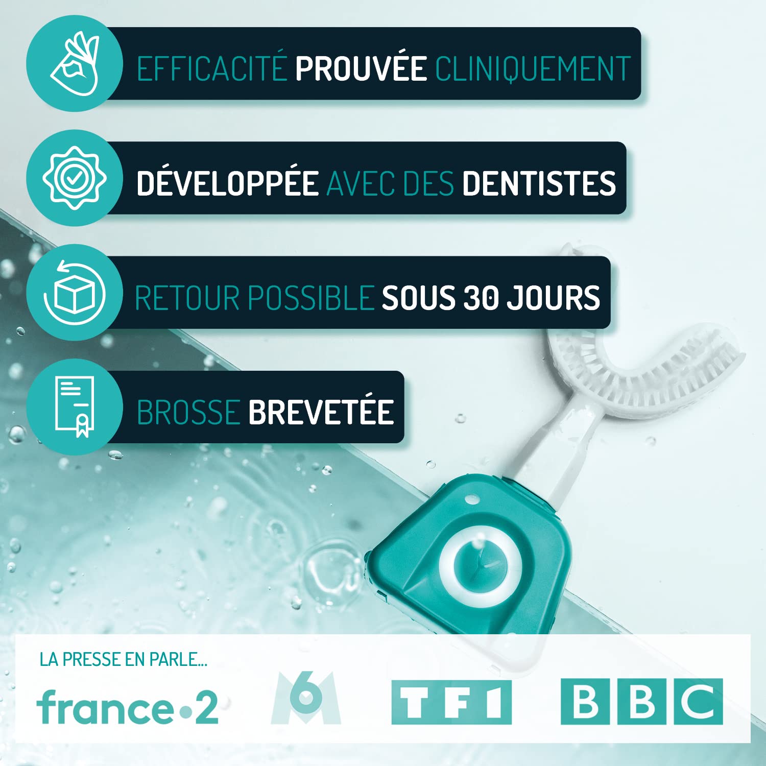 Y-Brush - Spazzolino da denti per bambini elettrico - Spazzolino a Y - 3 mesi di autonomia - Pacchetto Premium Bambino
