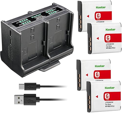 Miniatura 9 de Kastar 3-Pack Battery and Quadruple Charger Compatible with Sony DSC-H3, DSC-H7, DSC-H9, DSC-H10, DSC-H20, DSC-H50, DSC-H55, DSC-H70, DSC-H90,