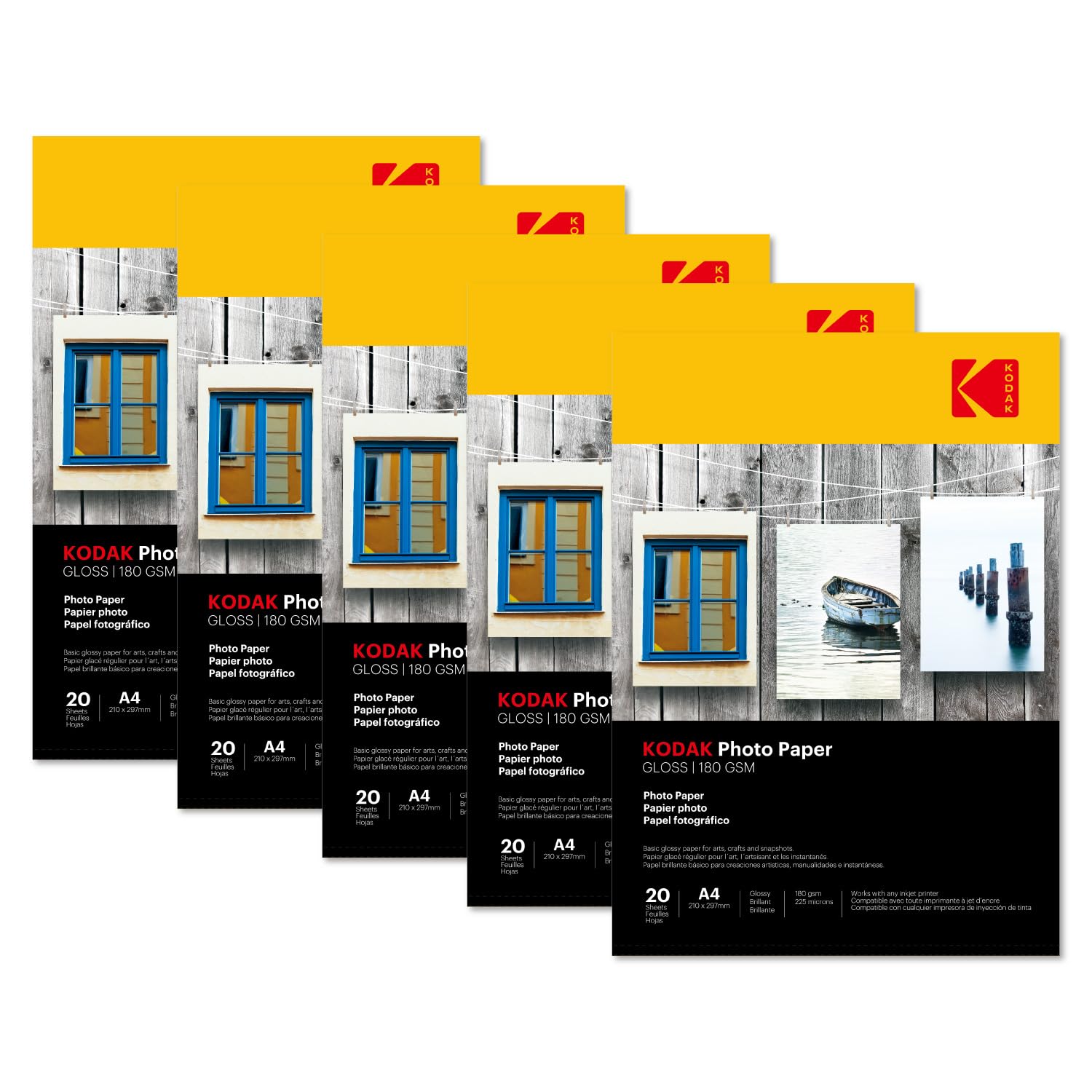 Amazon | 【横トナ】コダック(KODAK) フォトペーパー 光沢 A4 20枚×5