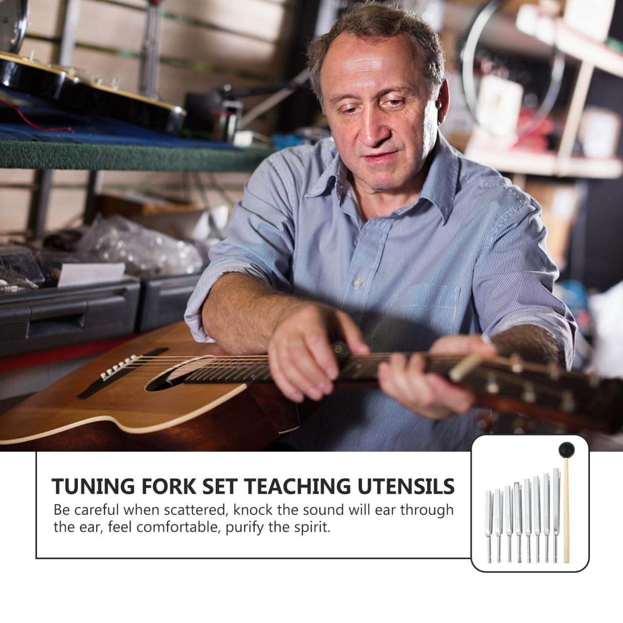 VICASKY Juego de Diapasones Profesionales para Guitarra y Violín Aluminio Duradero y Precisión de Afinación