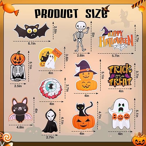 Miniatura 3 de Fimcosy 12 imanes de crucero de Halloween, accesorios de decoración de carnaval para puerta de crucero, accesorios magnéticos divertidos para