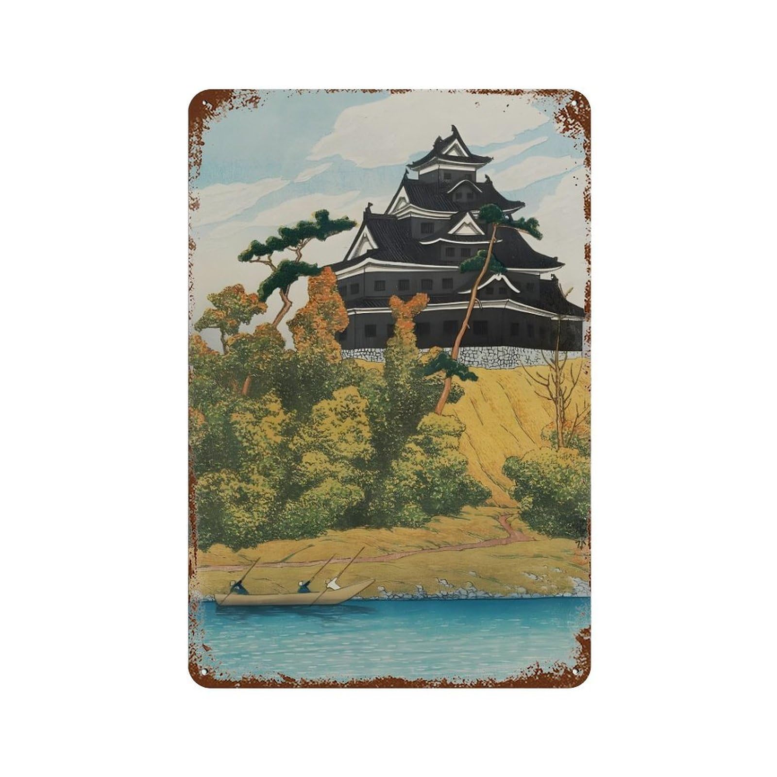 xiaoxiaoshen Hasui Kawase (19) Wall Decor Art Metal Tin Poster Modern Home Decor Art Home Bar Shop Decorations Vintage Sign 30x20cm