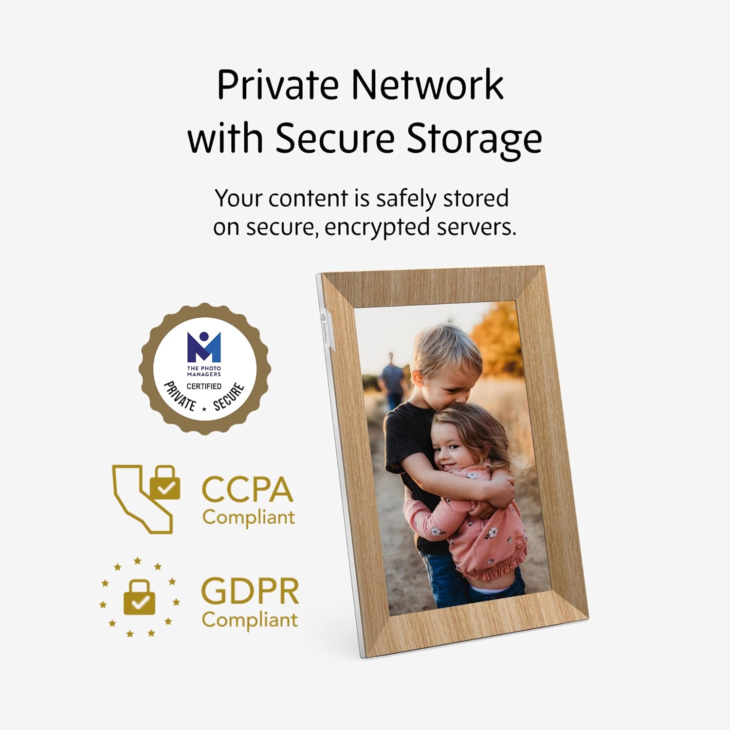 Nixplay 10.1 inch Touch Screen Smart Digital Picture Frame with WiFi (W10K) - Wood Effect - Unlimited Cloud Photo Storage - Share Photos and Videos Instantly via Email or App - Preload Content : Electronics