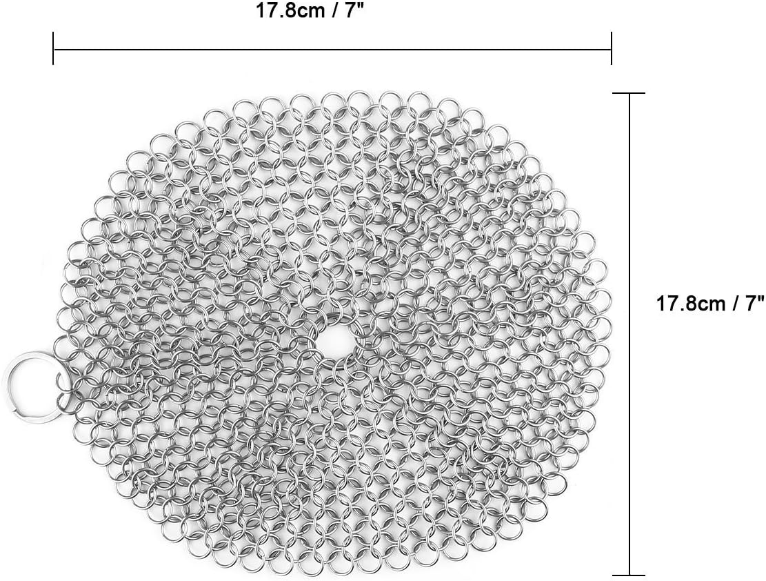 🔥 Cashback up to 70% Cast Iron Cleaner 7” Circle Premium Stainless Steel Chainmail Scrubber Cast Iron Cleaning Kit Hot Handle Holder + Pan Scraper + Grill Scraper + Kitchen Towel (6 Pack) Top Rated Cast Iron Cleaner 7” Circle Premium Stainless Steel Chainmail Scrubber Cast Iron Cleaning Kit Hot Handle Holder + Pan Scraper + Grill Scraper + Kitchen Towel (6 Pack)
