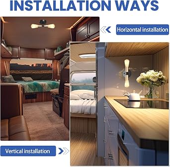 Bonlux 12 Volt Interior Vanity Light Fixture, RV Wall Sconce with On/Off Switch, Semi-Flush Mount, Bathroom Vanity Light for Motorhome, Camper, Trailer, E26/E27 Base (Bulbs Not Included)
