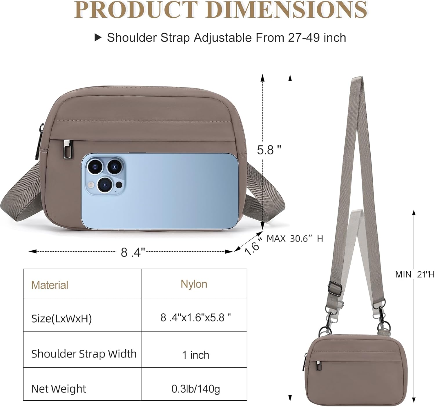 MAXTOP Small Crossbody Bags for Women Belt Bag Fanny Pack with Adjustable Strap - Image 5