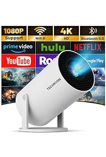 HY300 PRO+ 2026 | Full HD WiFi Projector with Android 14.0 – Portable Home Theater & Outdoor Movie Projector | Screen Mirroring for iOS/Android | Gaming & HDMI Compatible - Amazon product rated Grade A