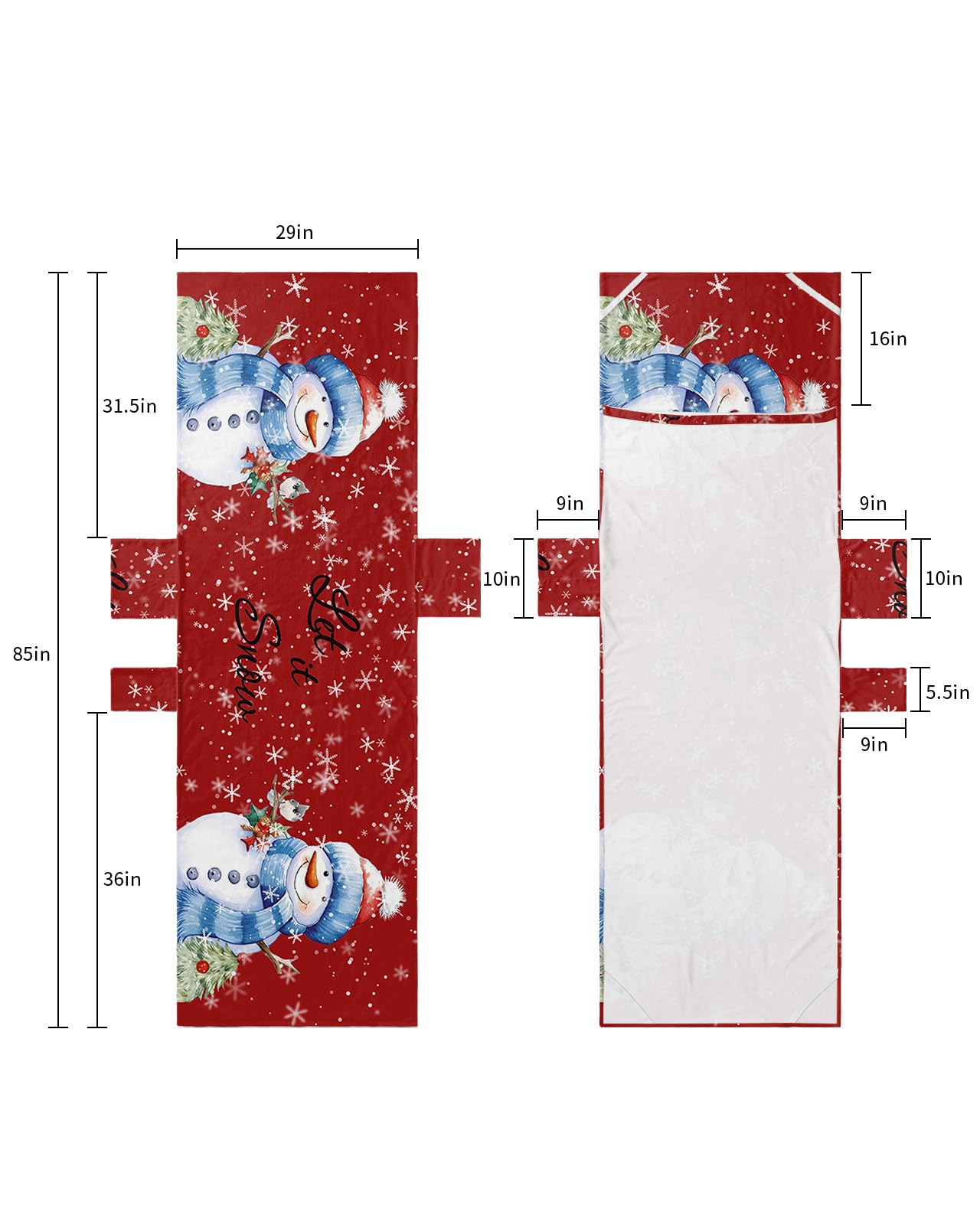 Christmas Snowman Beach Lounge Chair Towel Cover, Soft Chaise Lounge Towel with Side Pockets Patio Pool Chairs Cover for Beach/Pool Sunbathing 29x85 Xmas Birds Winter Snowflake Red