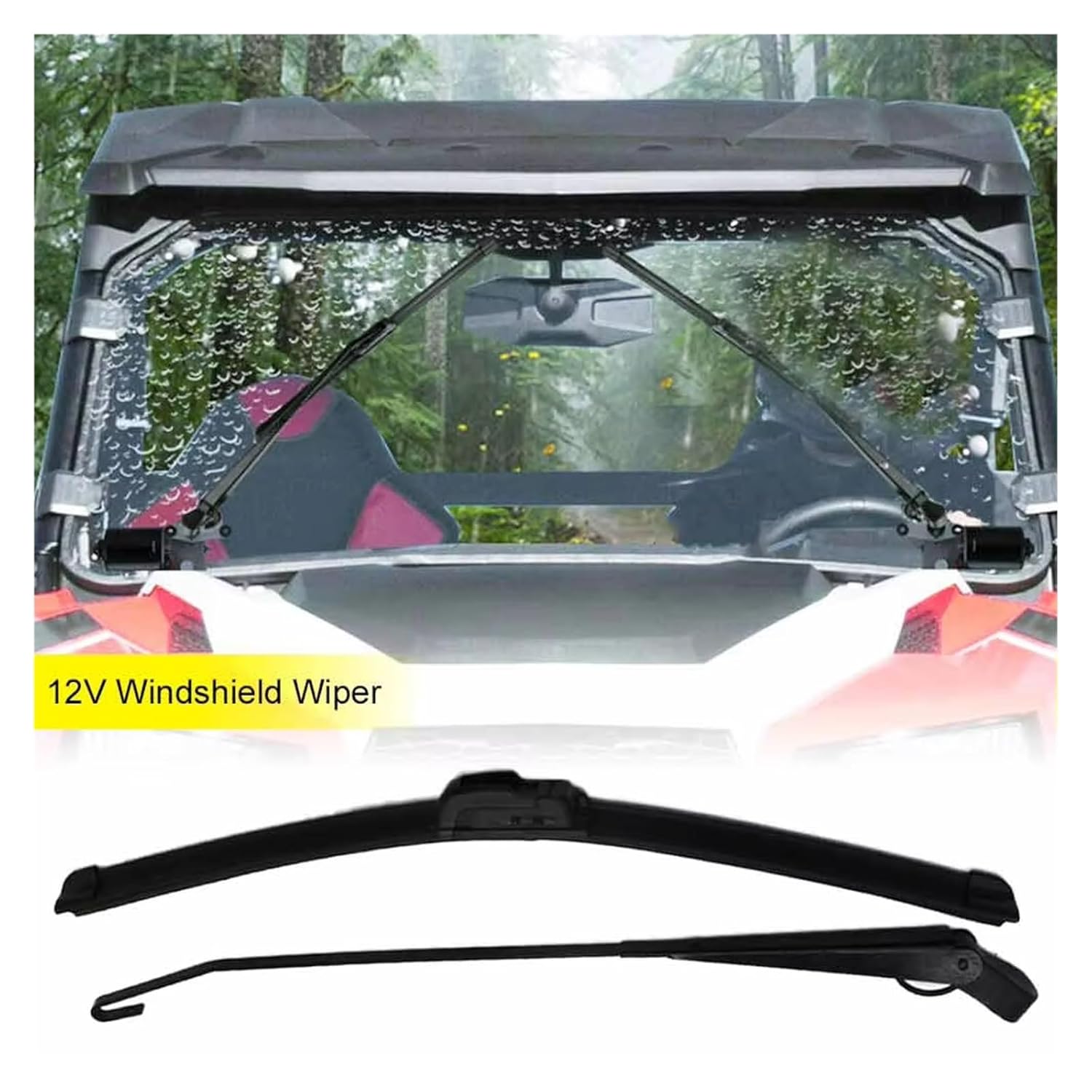 Windscreen Wiper for Polaris for Ranger for Hard Coated Electric Windshield Wiper Motor UTV Kit Car Wiper Motor