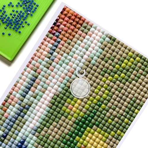 Miniatura 8 de Lupa para bordar, 10 Uds., con clip práctico, clip de lupa, clip en la lupa, útil broca, pluma de arte de diamante, 10 Uds