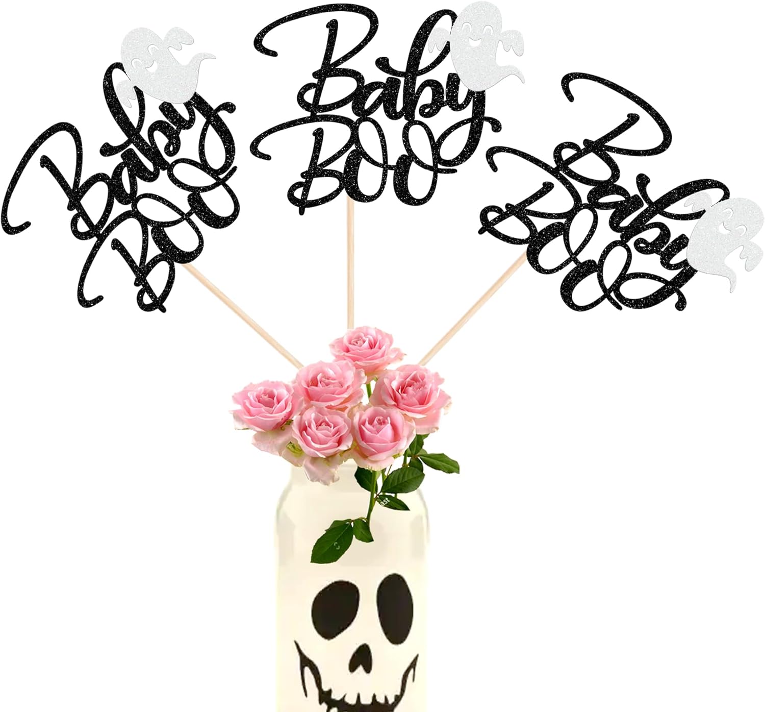 12 Pack Ghost Baby Boo Centerpiece Sticks, Halloween Baby