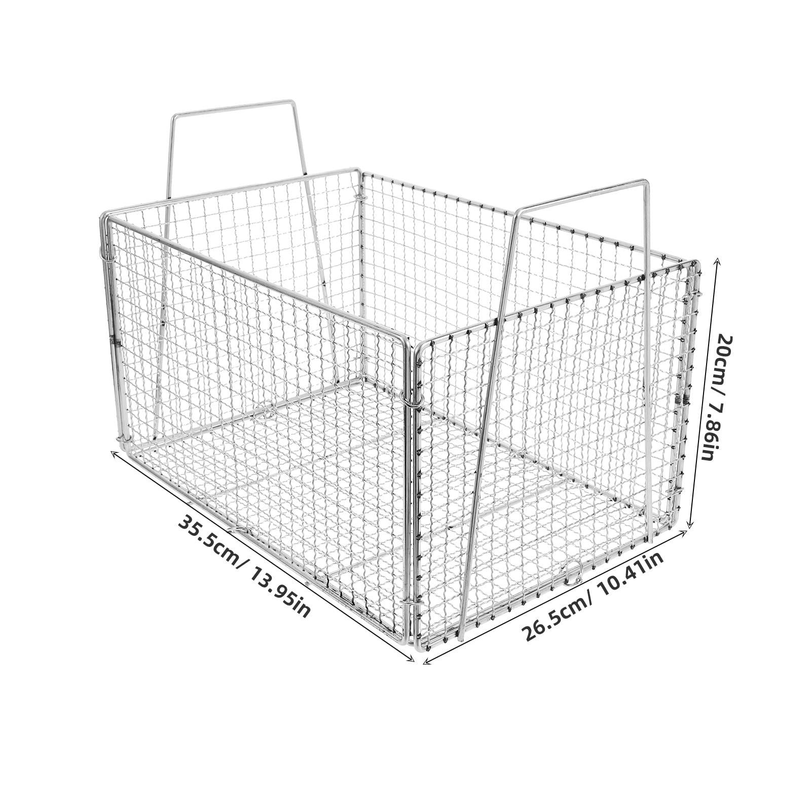 BESPORTBLE Cestello per Friggere Pieghevole in Acciaio Inox, Cestino Porta-patatine e Scolapasta Multifunzione per Filtraggio Olio e Lavaggio Verdure, Colino da Cucina Piccolo per Uso